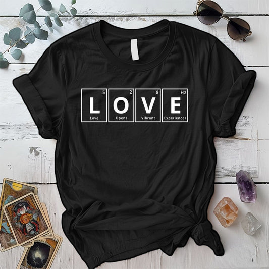 Love Period Table T Shirt Black Mockup
