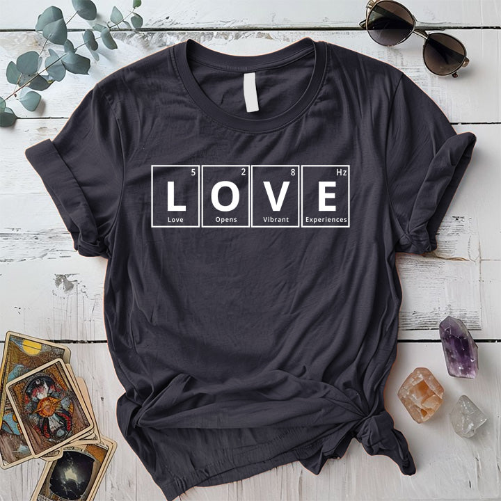 Love Period Table T Shirt Dark Heather Grey Mockup