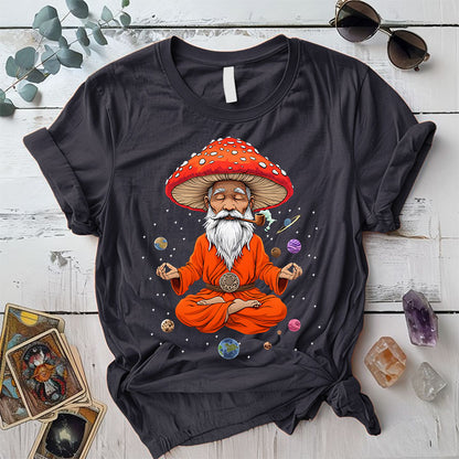 Mushroom Man T Shirt Dark Heather Grey Mockup