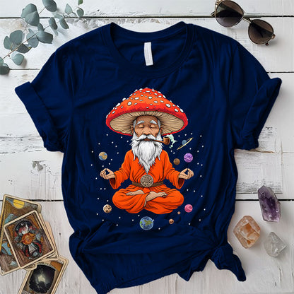 Mushroom Man T Shirt Navy Mockup