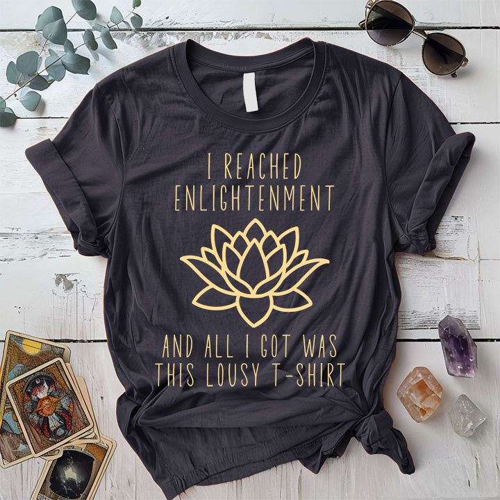 Reached Enlightenment Lousy T Shirt Dark Heather Grey Mockup