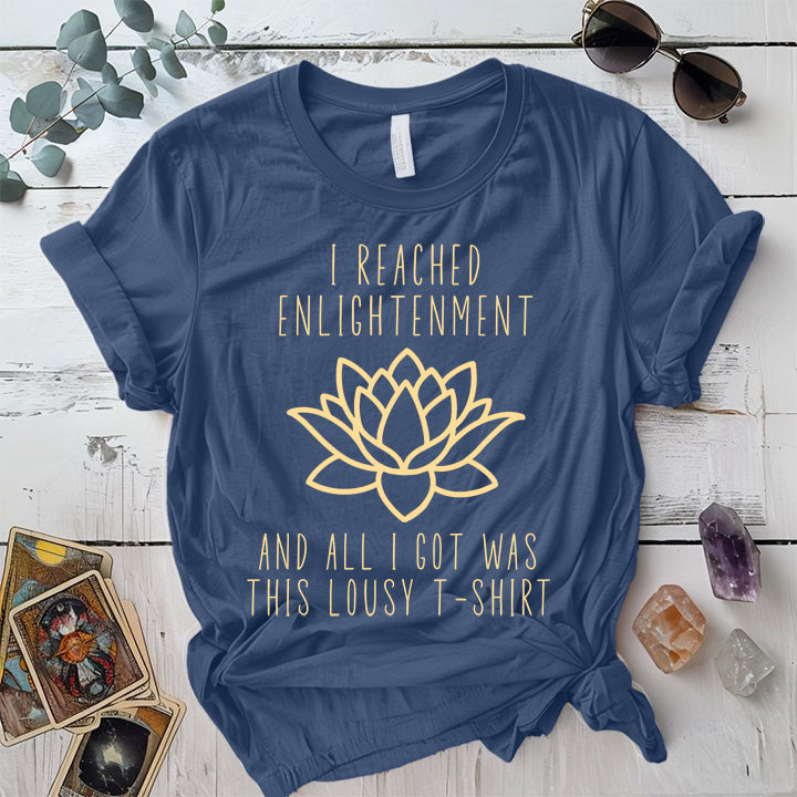 Reached Enlightenment Lousy T Shirt Indigo Blue Mockup