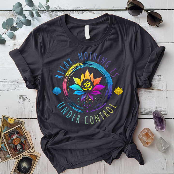 Nothing Is Under Control T Shirt Dark Heather Grey Mockup