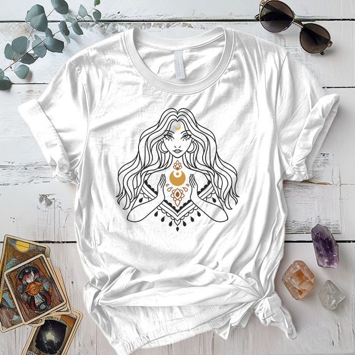 Sacral Chick T Shirt White Mockup