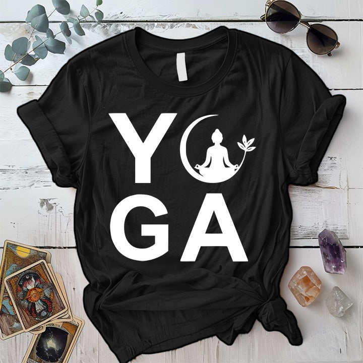 Yoga T-Shirt Mockup Black